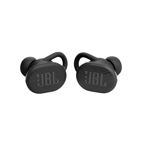 JBL Endurance Race TWS - Black - Waterproof true wireless active sport earbuds - Front